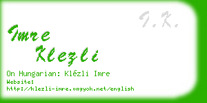 imre klezli business card