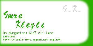 imre klezli business card